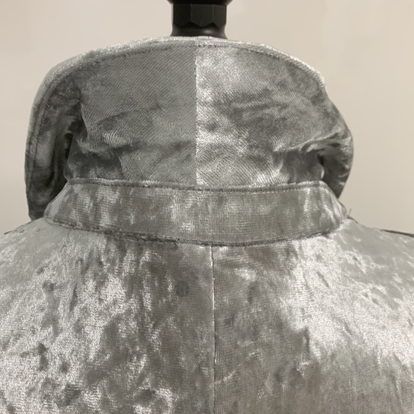 H & M Gray NWT Crushed Velvet Jacket size M - Picture 8 of 17